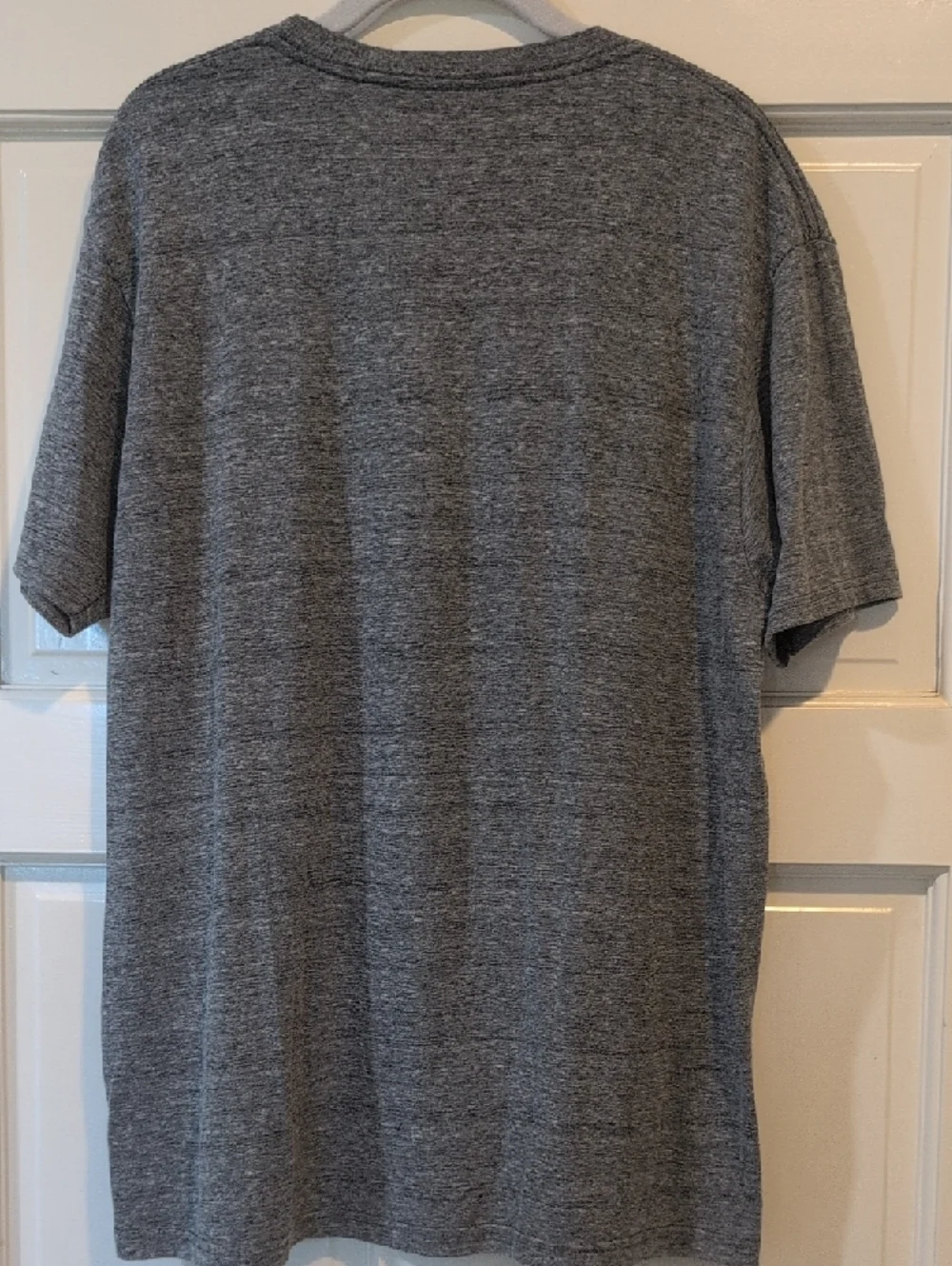 Ford Men's Heather Gray Mustang Graphic Tee with Red & Blue Stripe Large Pony - Picture 5 of 5